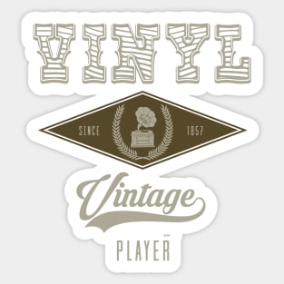 Modern Vintage Phonograph Vinyl Style Sticker